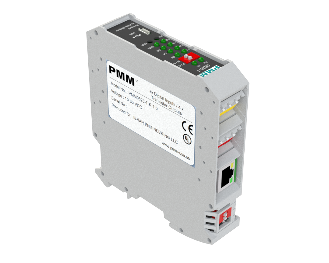 PMM0628XT - 12 x Isolated Digital Inputs / 6 x Isolated Transistor Digital Outputs